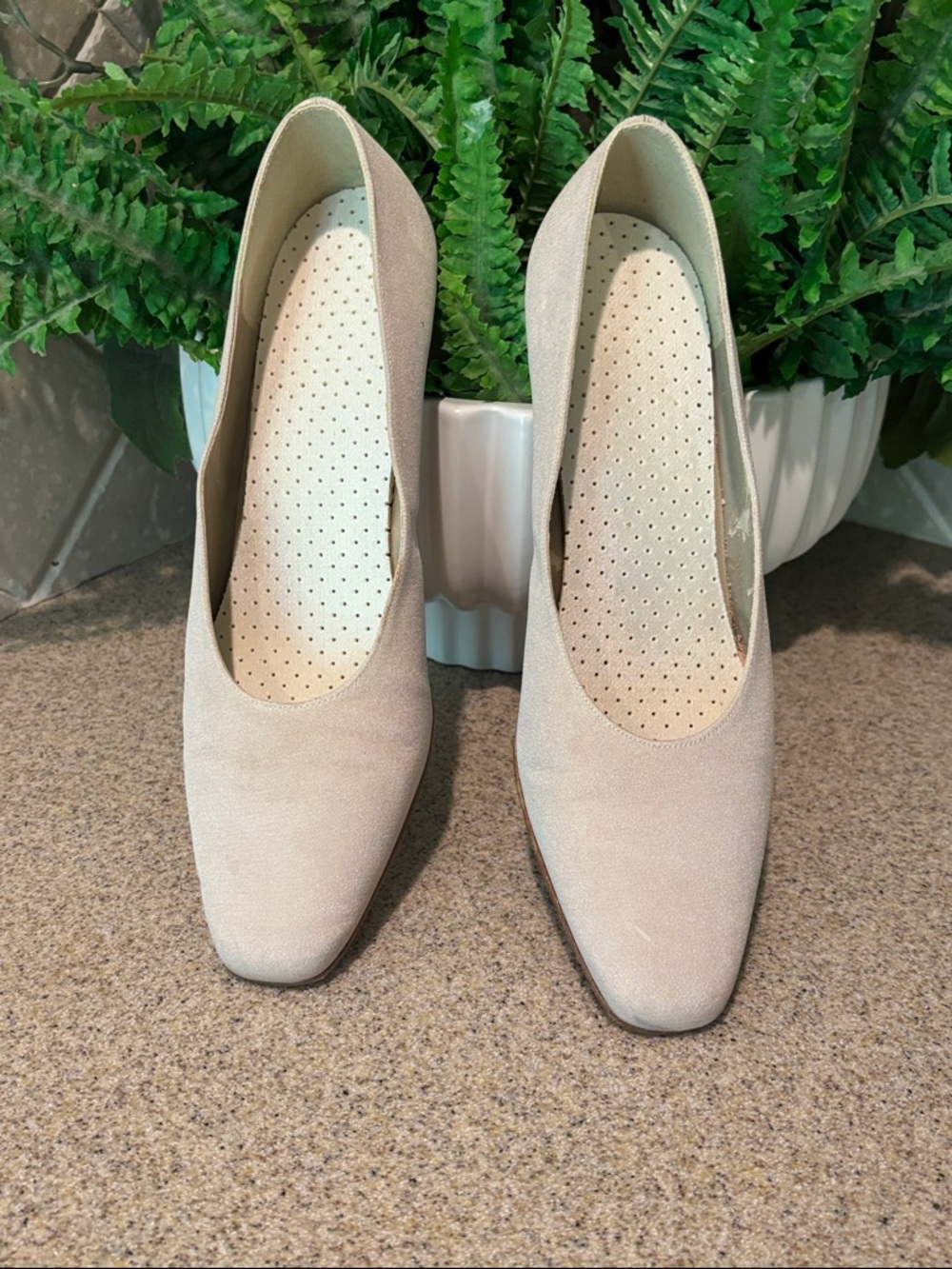 Bandolino Light Beige Square-Toe Pumps